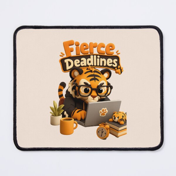 Item preview, Fierce Deadlines | Cute Tiger Laptop Art designed and sold by Moons Studio.