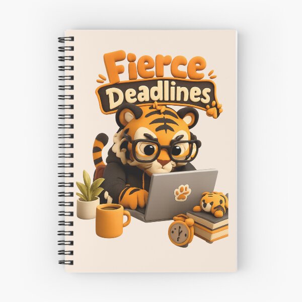 Item preview, Fierce Deadlines | Cute Tiger Laptop Art designed and sold by Moons Studio.