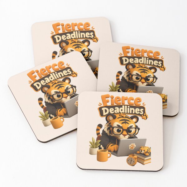 Item preview, Fierce Deadlines | Cute Tiger Laptop Art designed and sold by Moons Studio.