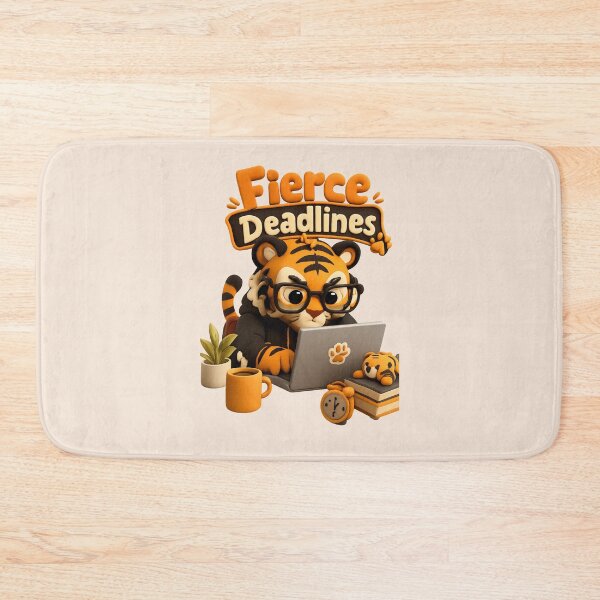 Item preview, Fierce Deadlines | Cute Tiger Laptop Art designed and sold by Moons Studio.