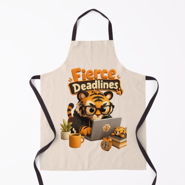 Item preview, Fierce Deadlines | Cute Tiger Laptop Art designed and sold by Moons Studio.