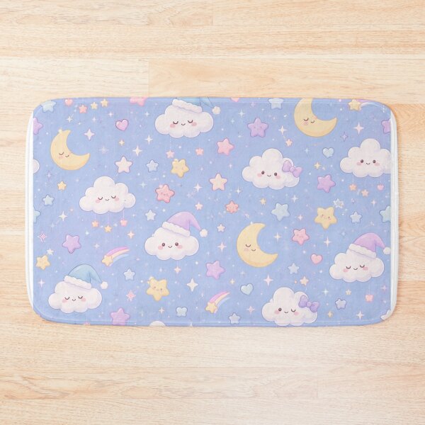 Item preview, Sleepy Clouds and Stars Cute Pattern designed and sold by Soft Berry Studio.