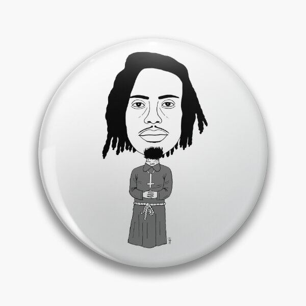 Item preview, Drawn portrait of Playboi in priest's robes (Black & White) designed and sold by Eric Sintès.