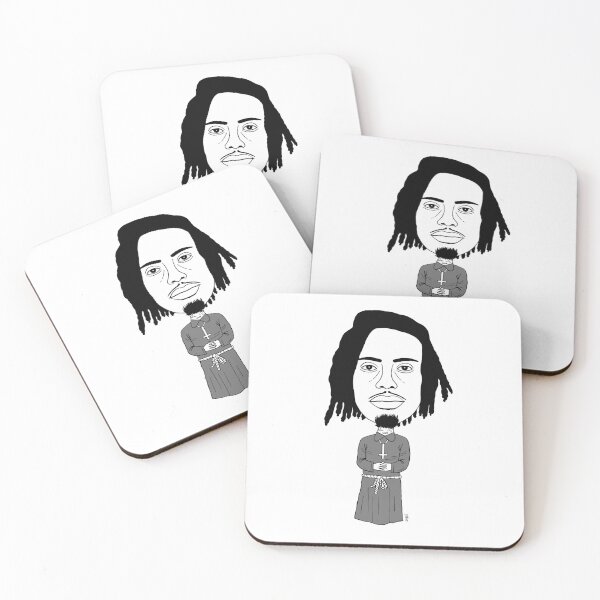 Item preview, Drawn portrait of Playboi in priest's robes (Black & White) designed and sold by Eric Sintès.