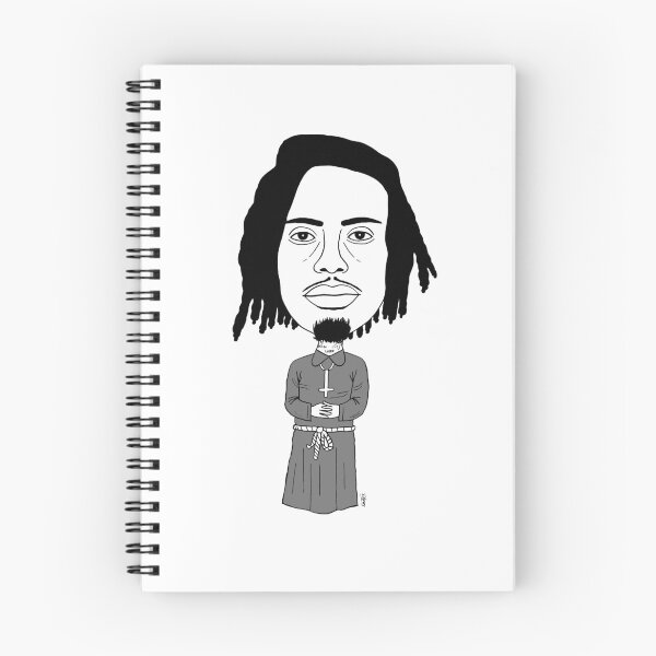 Item preview, Drawn portrait of Playboi in priest's robes (Black & White) designed and sold by Eric Sintès.