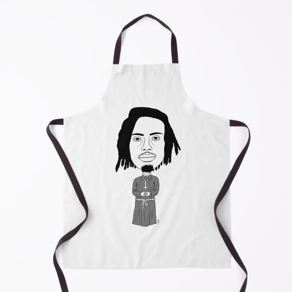 Item preview, Drawn portrait of Playboi in priest's robes (Black & White) designed and sold by Eric Sintès.