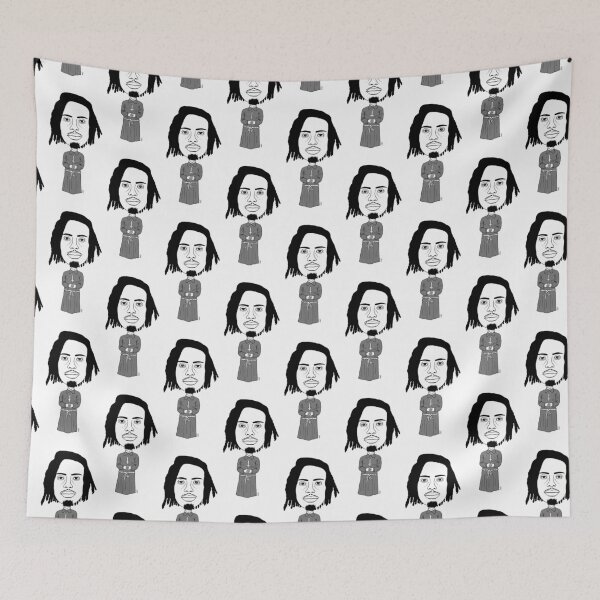 Item preview, Drawn portrait of Playboi in priest's robes (Black & White) designed and sold by Eric Sintès.