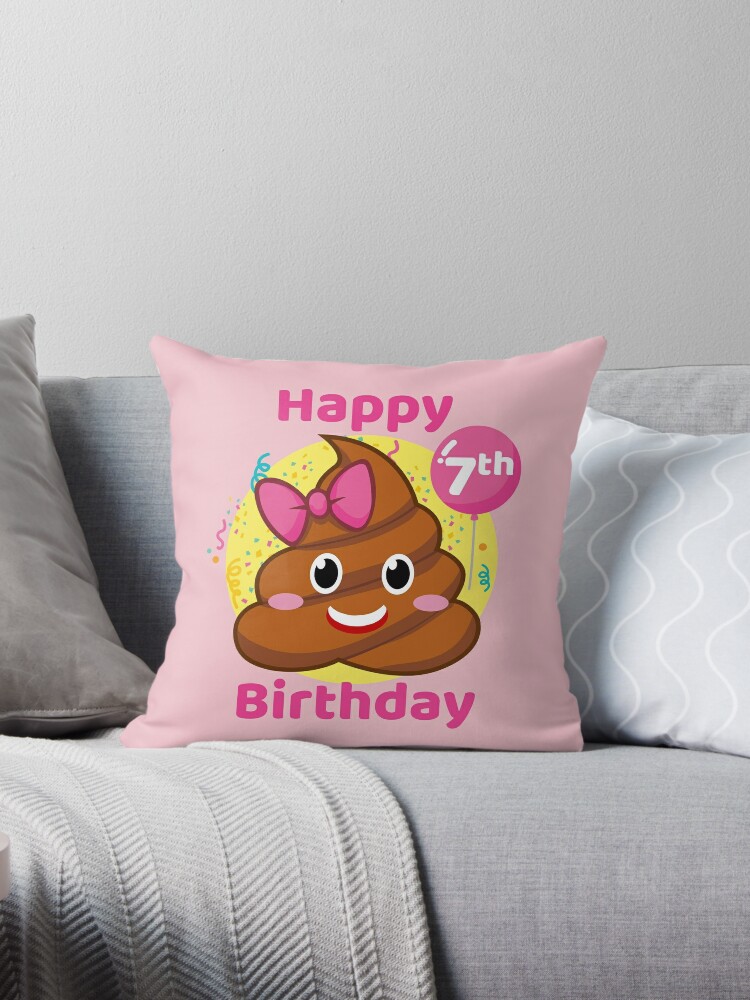  7th Birthday Gifts for Girls, Gifts for 7 Year Old Girls Pillow  Covers 18X 18, 7th Birthday Girls, 7th Birthday Decorations for Girls,  7th Birthday Gift Ideas for Girl Daughter Sister