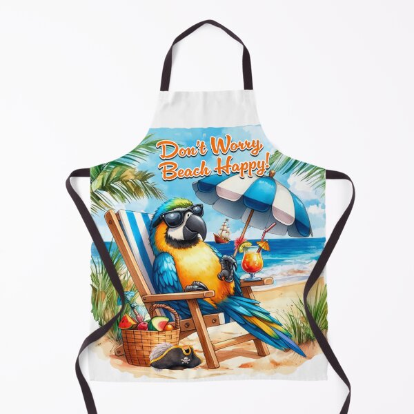 Item preview, Don't Worry Beach Happy! Parrot designed and sold by Karen Wood.