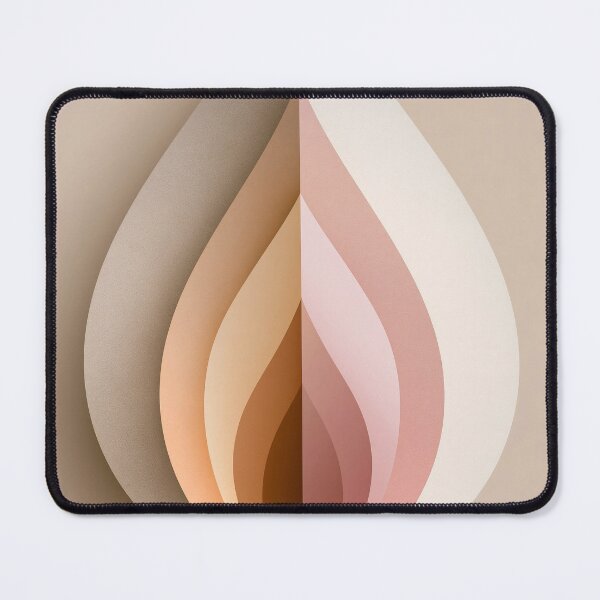 Item preview, Abstract Beige & Blush Leaf Shape | Modern Minimalist Art designed and sold by SlowRegardArt.