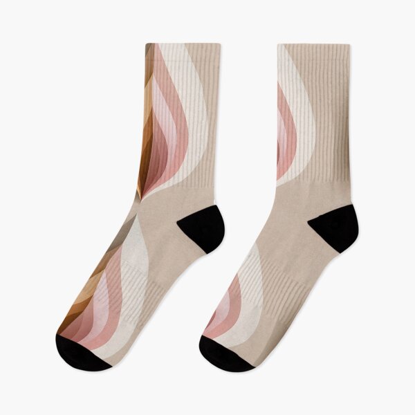 Item preview, Abstract Beige & Blush Leaf Shape | Modern Minimalist Art designed and sold by SlowRegardArt.