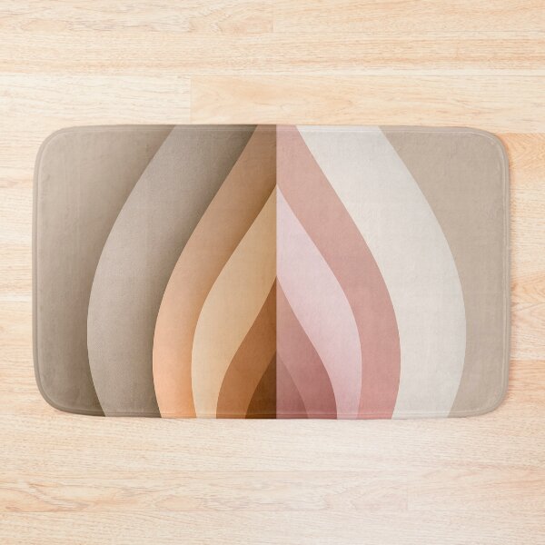 Item preview, Abstract Beige & Blush Leaf Shape | Modern Minimalist Art designed and sold by SlowRegardArt.