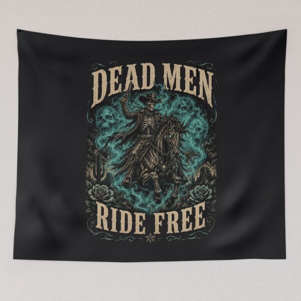 Item preview, Dead Men Ride Free – Ghost Cowboy Western Design designed and sold by GardenReign.