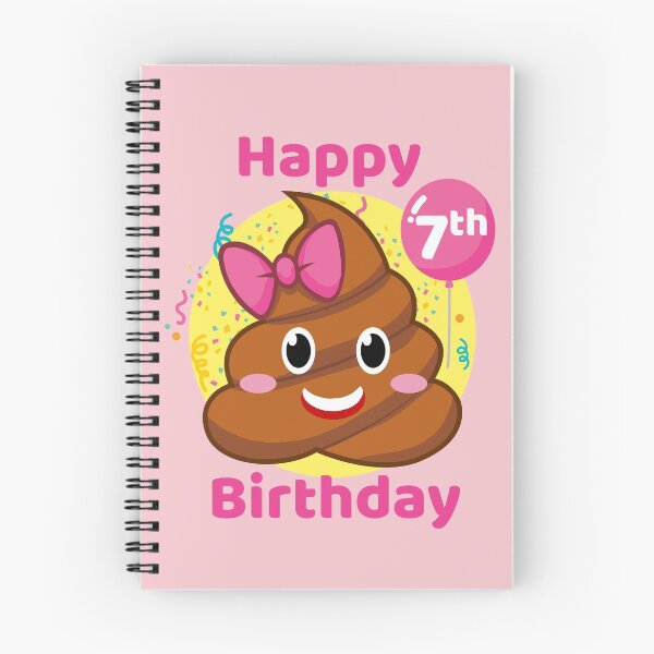 Item preview, 7th Birthday Girl - Pink Bow Poop Emoji designed and sold by melsens.