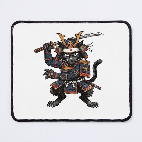 Item preview, Bushido Black Cat Samurai designed and sold by Ink & Void Co..