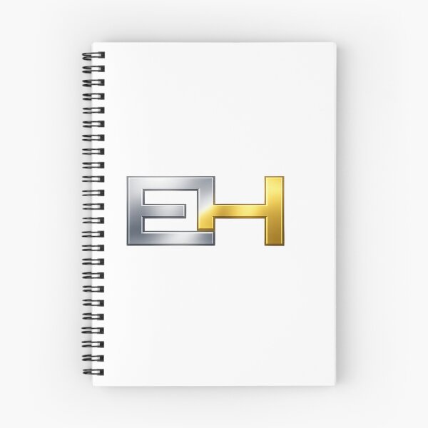 Item preview, EH Metallic Monogram Logo on Black Background | Modern Luxury Initials Design designed and sold by Joyfulfabric.