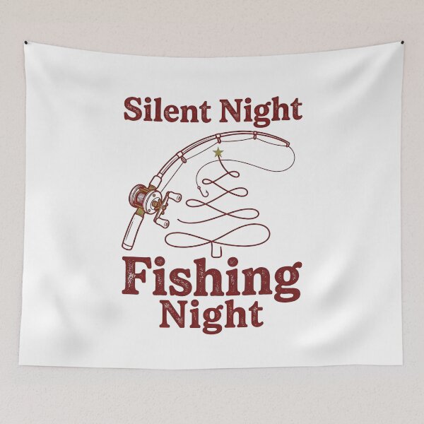 Item preview, silent night, fishing night – christmas fishing net designed and sold by wingoo22.