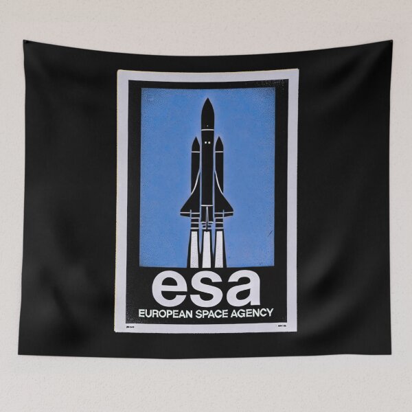 Item preview, European Space Agency Inspired Retro Space Exploration Emblem Design designed and sold by TEEJAMBOREE.
