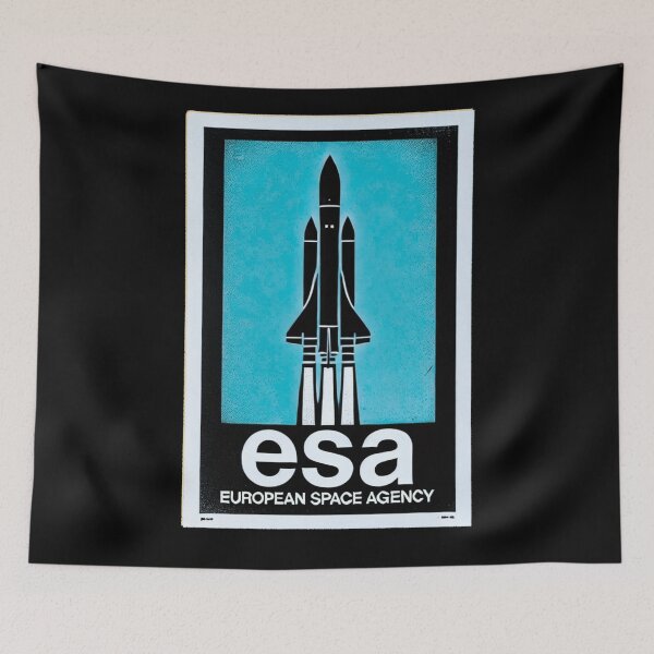 Item preview, European Space Agency Inspired Retro Space Exploration Emblem Design designed and sold by TEEJAMBOREE.