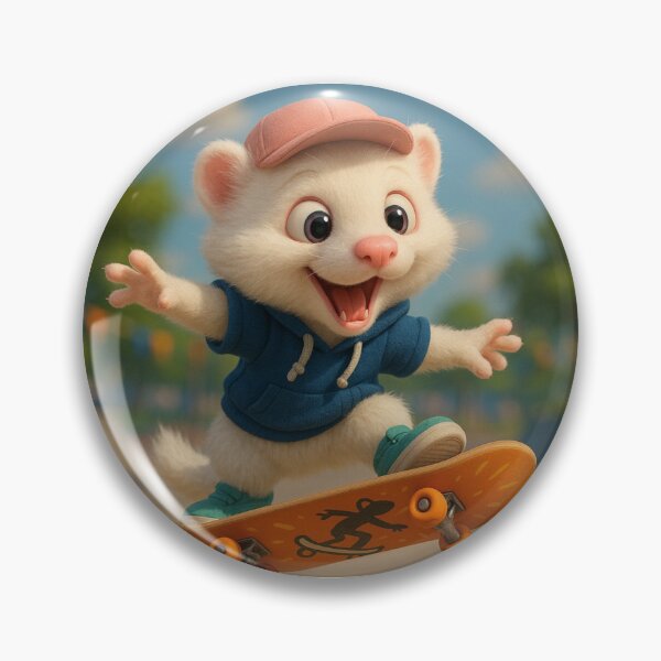 Aperçu de l'œuvre Patineur Furet albinos créée et vendue par Sillytoe.