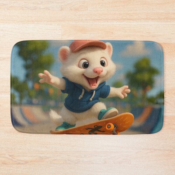 Item preview, Skater Albino Ferret designed and sold by Sillytoe.