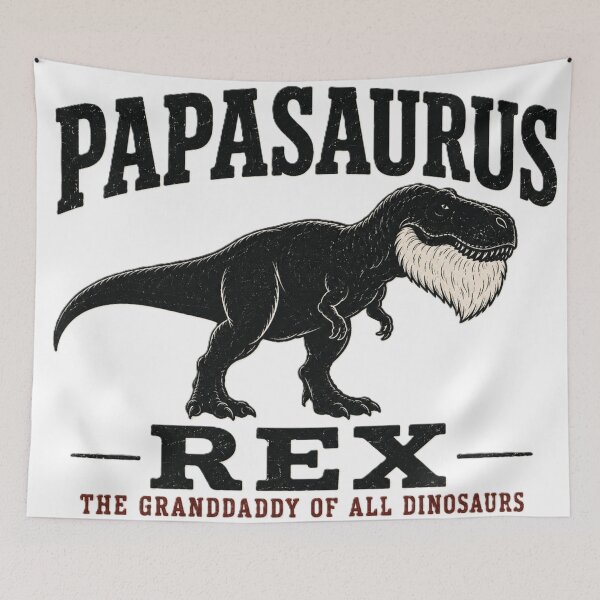 Item preview, Papasaurus Rex Granddaddy of All  - Funny Grandpa shirt designed and sold by Drawn-Measured.