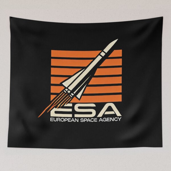 Item preview, European Space Agency Inspired Retro Space Exploration Emblem Design designed and sold by TEEJAMBOREE.