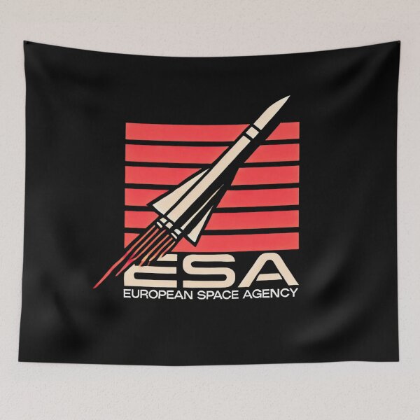 Item preview, European Space Agency Inspired Retro Space Exploration Emblem Design designed and sold by TEEJAMBOREE.