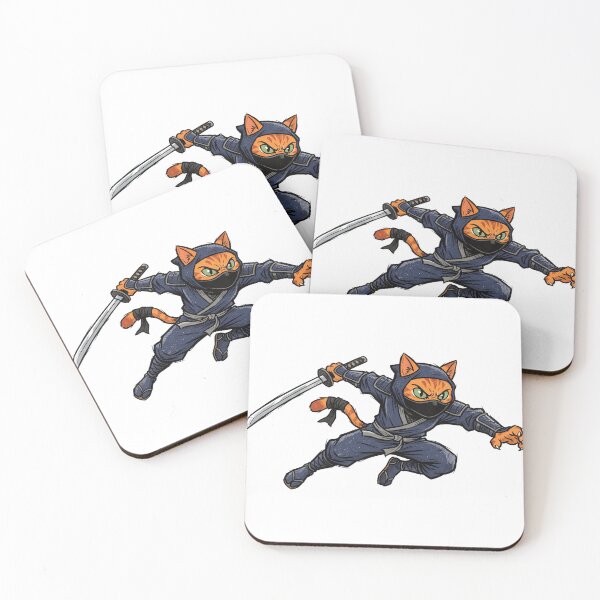 Item preview, Orange Tabby Cat Warrior - Retro Ninja Art designed and sold by Ink & Void Co..