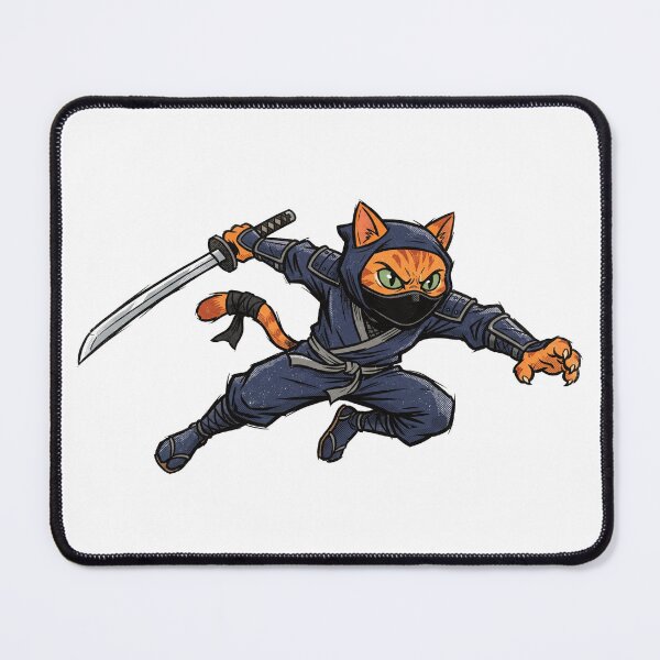Item preview, Orange Tabby Cat Warrior - Retro Ninja Art designed and sold by Ink & Void Co..