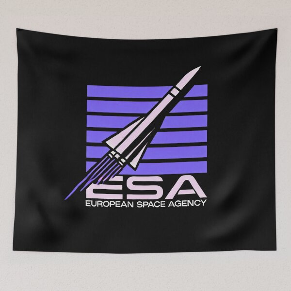 Item preview, European Space Agency Inspired Retro Space Exploration Emblem Design designed and sold by TEEJAMBOREE.