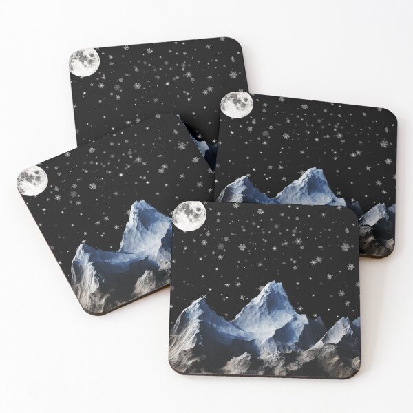 Item preview, Winter Moon over Mystic Mountains space Art  designed and sold by FahdSpaceArt.