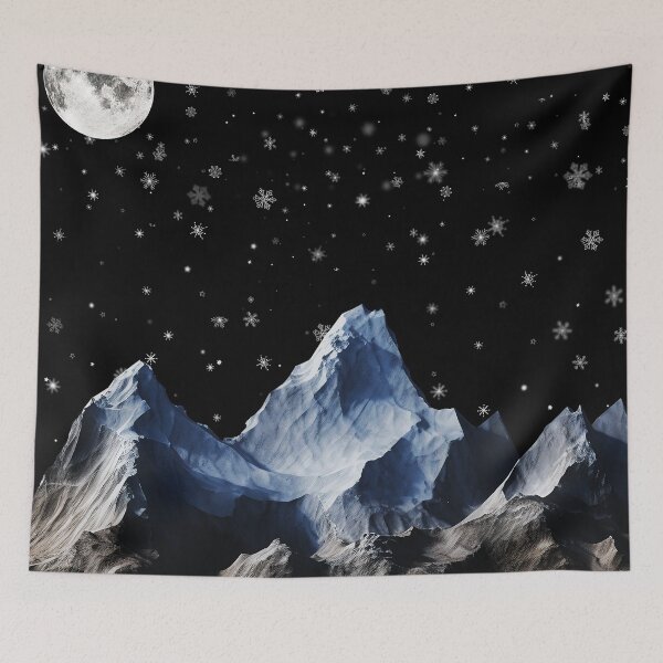 Item preview, Winter Moon over Mystic Mountains space Art  designed and sold by FahdSpaceArt.