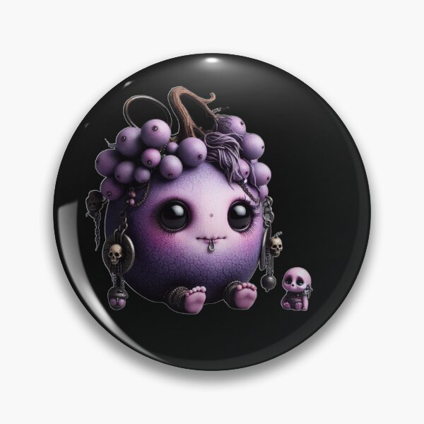 Item preview, Goth Grape - Creepy Cute Fruits Collection #6 designed and sold by LujziWorld.