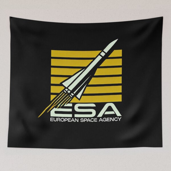 Item preview, European Space Agency Inspired Retro Space Exploration Emblem Design designed and sold by TEEJAMBOREE.