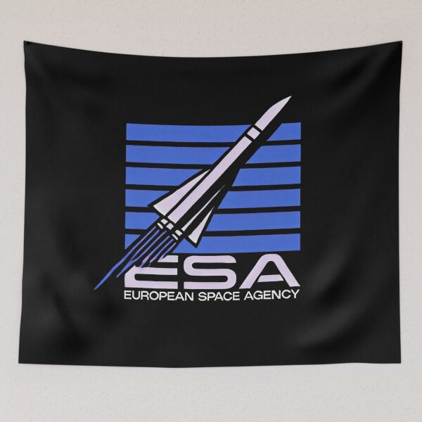 Item preview, European Space Agency Inspired Retro Space Exploration Emblem Design designed and sold by TEEJAMBOREE.