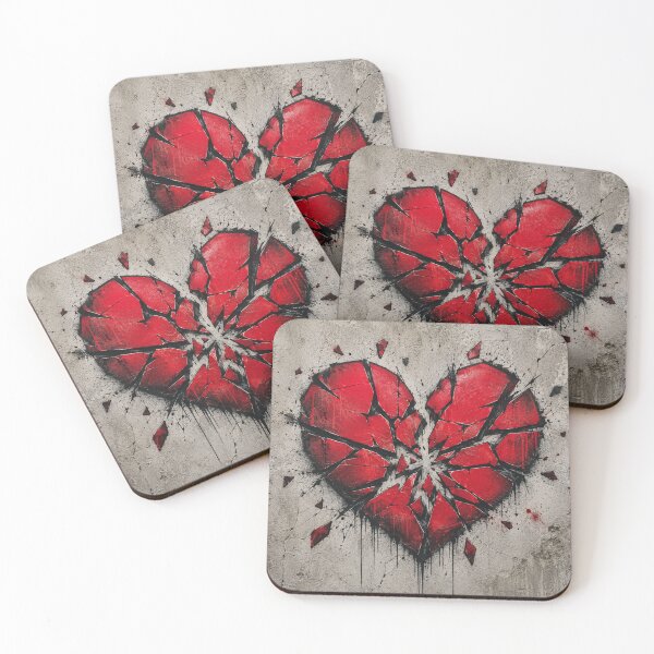 Item preview, Shattered Graffiti Heart – Urban Street Art Broken Heart Design designed and sold by Gletschie.
