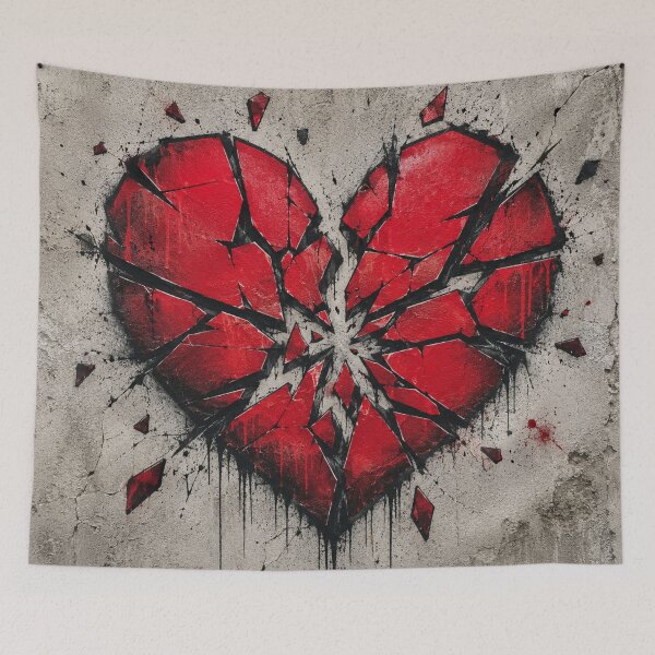 Item preview, Shattered Graffiti Heart – Urban Street Art Broken Heart Design designed and sold by Gletschie.