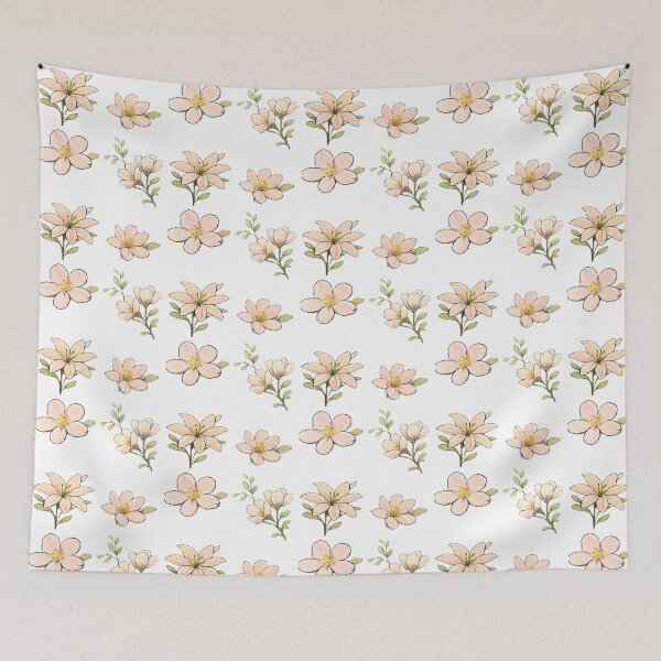 Item preview, pink floral doodles designed and sold by mysticalkiss.