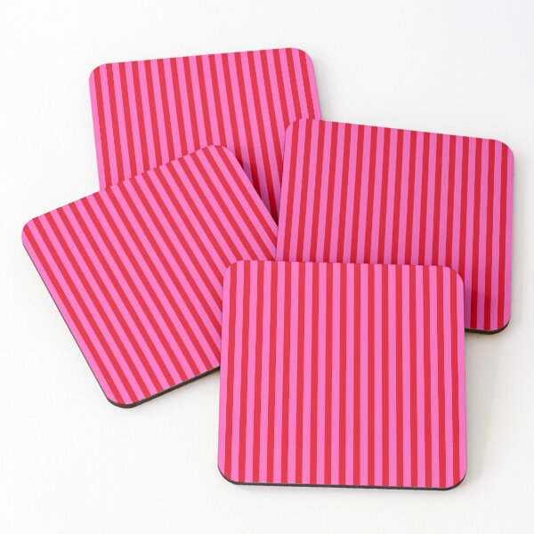Item preview, Red and Pink Vertical Stripes Retro Geometric Pattern designed and sold by faithinkindness.