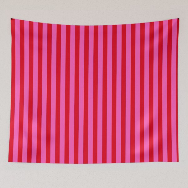 Item preview, Red and Pink Vertical Stripes Retro Geometric Pattern designed and sold by faithinkindness.