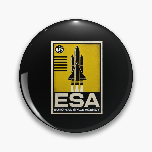 Item preview, European Space Agency Inspired Retro Space Exploration Emblem Design designed and sold by TEEJAMBOREE.