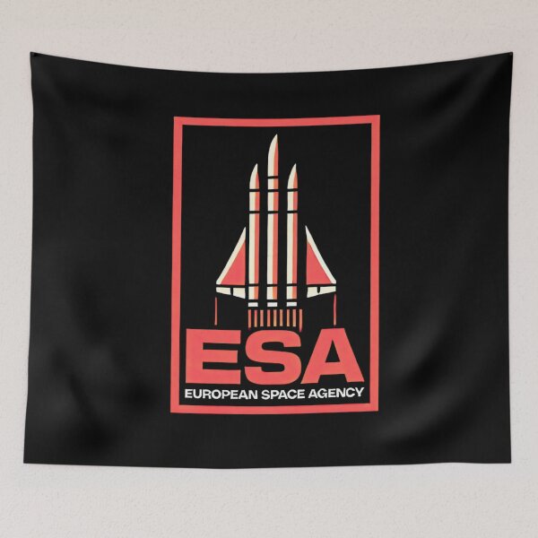 Item preview, European Space Agency Inspired Retro Space Exploration Emblem Design designed and sold by TEEJAMBOREE.