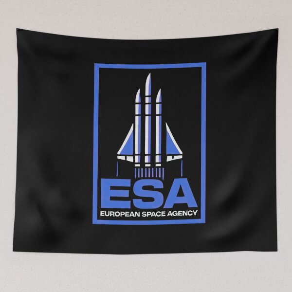 Item preview, European Space Agency Inspired Retro Space Exploration Emblem Design designed and sold by TEEJAMBOREE.