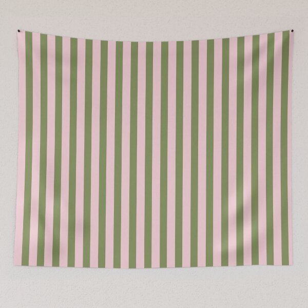 Item preview, Pink and Sage Green Stripes Retro Geometric Pattern designed and sold by faithinkindness.