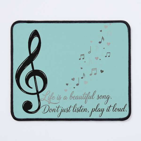 Item preview, Life Is A Beautiful Song - Elegant Treble Clef Music Quote designed and sold by Style-InkPulse.