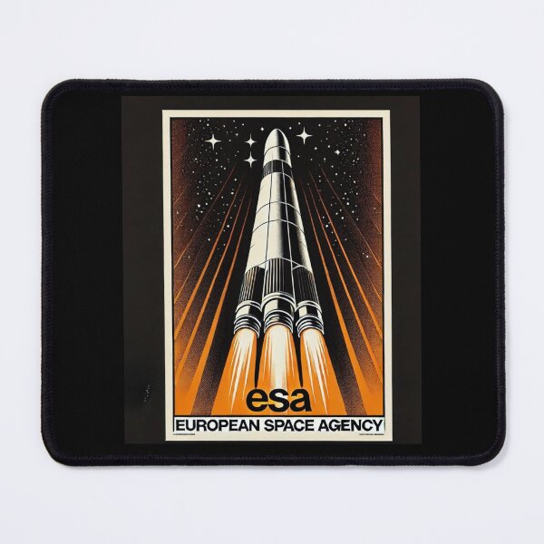 Item preview, European Space Agency Inspired Retro Space Exploration Emblem Design designed and sold by TEEJAMBOREE.