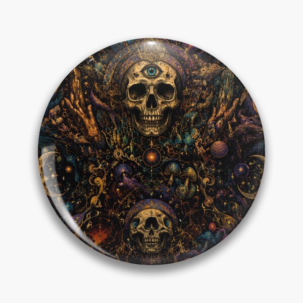 Item preview, Psychedelic Cosmic Skull Vision Pattern designed and sold by BloomOfDesign.