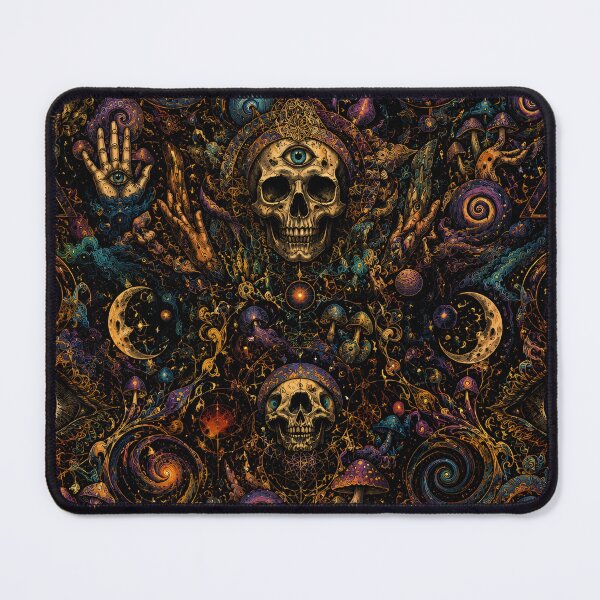 Item preview, Psychedelic Cosmic Skull Vision Pattern designed and sold by BloomOfDesign.