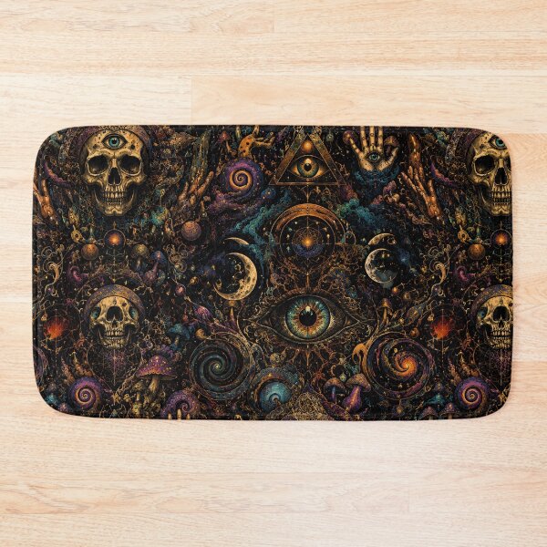 Item preview, Psychedelic Cosmic Skull Vision Pattern designed and sold by BloomOfDesign.